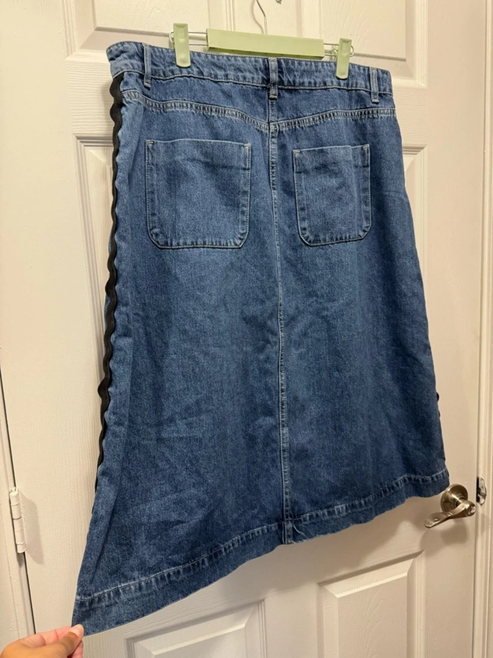 NWT WYSE London Ric Rac Denim Skirt Midi Size 33